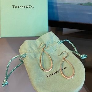 Tiffany & Co Sterling Silver Petal Drop Hook Earrings